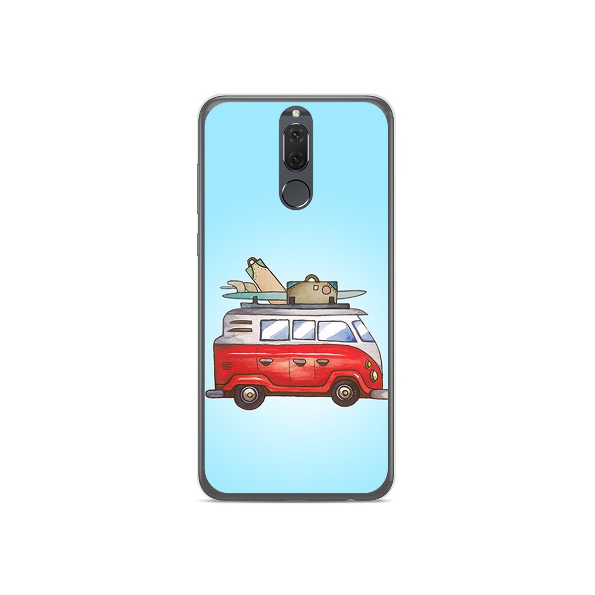 Funda Gel Tpu para Huawei Mate 10 Lite Diseño Furgoneta Dibujos