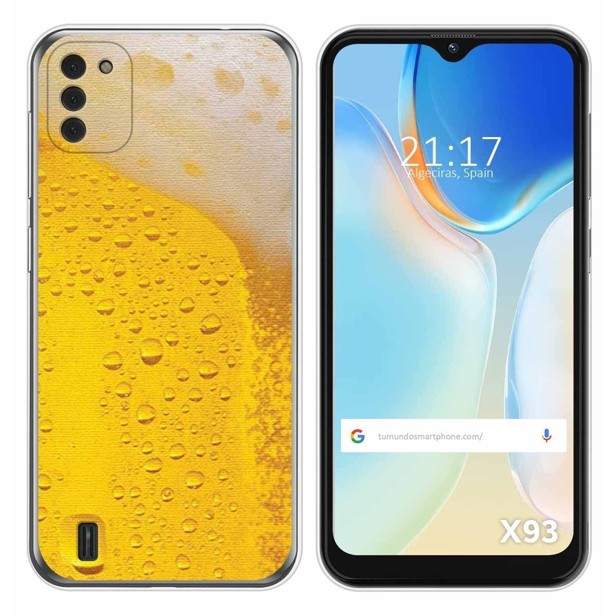 Funda Silicona para Doogee X93 diseño Cerveza Dibujos