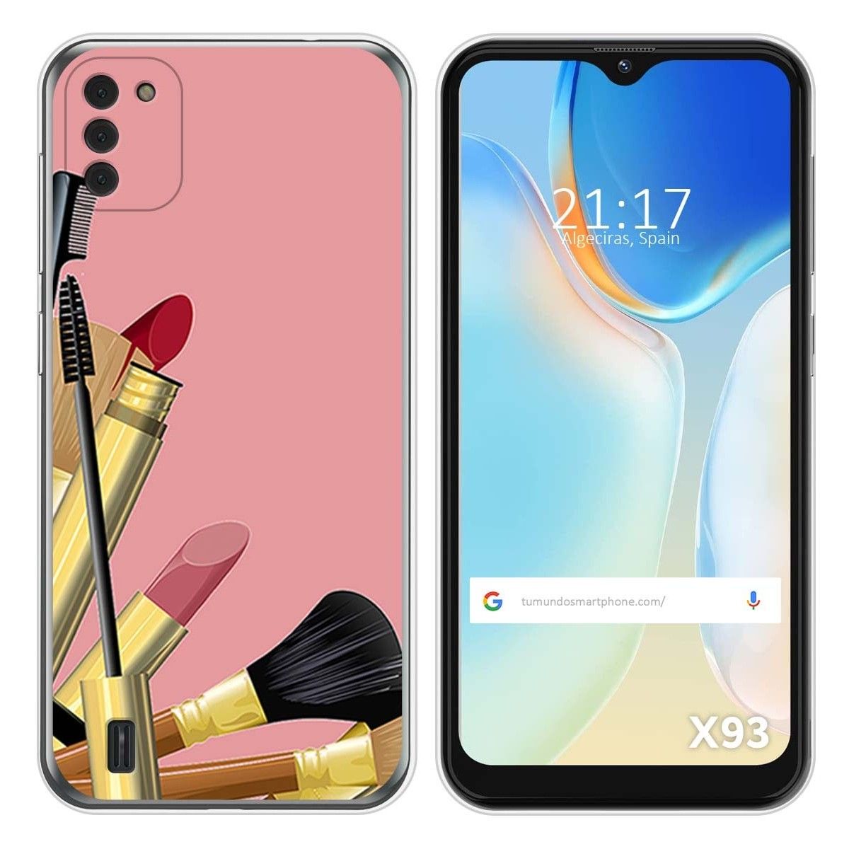 Funda Silicona para Doogee X93 diseño Brochas Dibujos