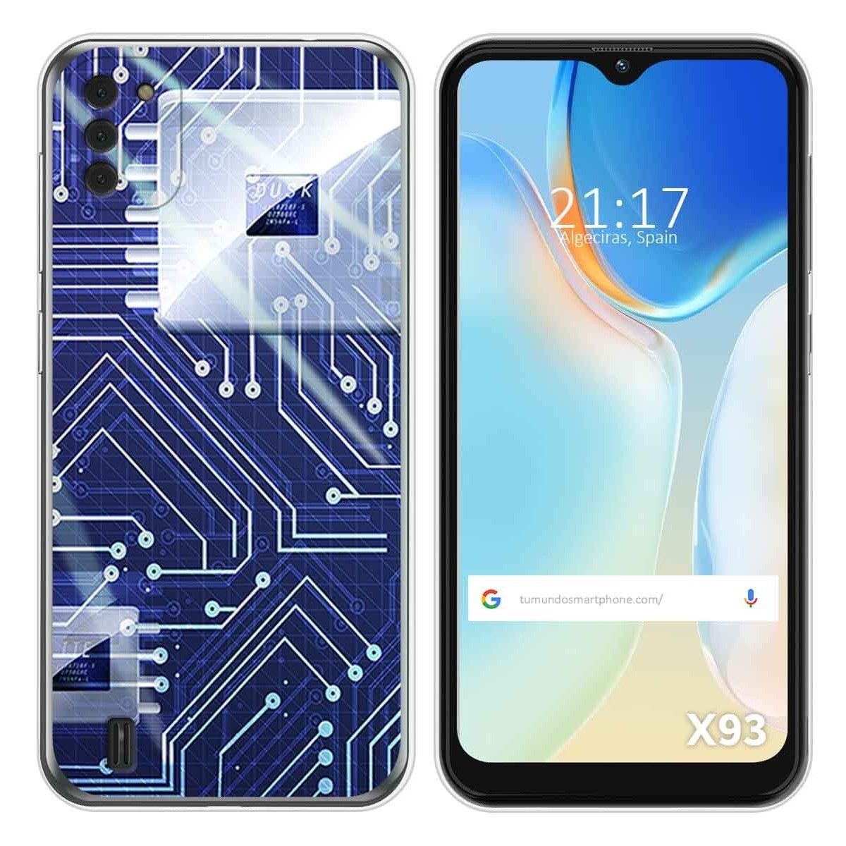 Funda Silicona para Doogee X93 diseño Circuito Dibujos