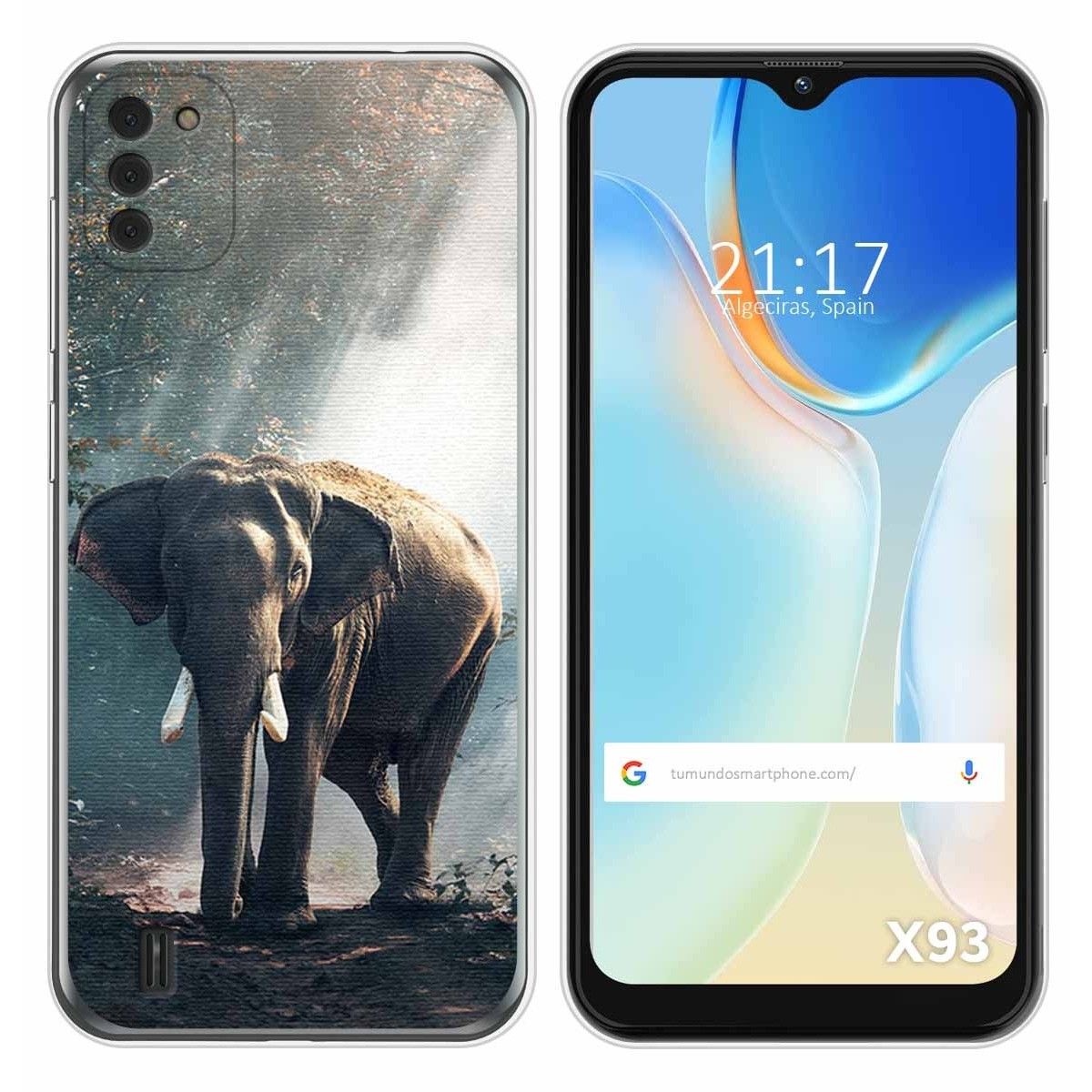 Funda Silicona para Doogee X93 diseño Elefante Dibujos