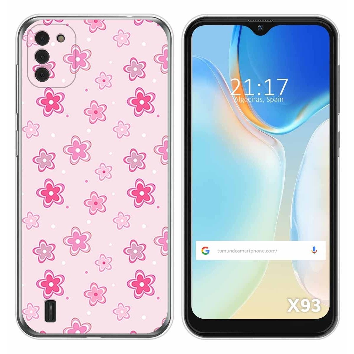 Funda Silicona para Doogee X93 diseño Flores Dibujos