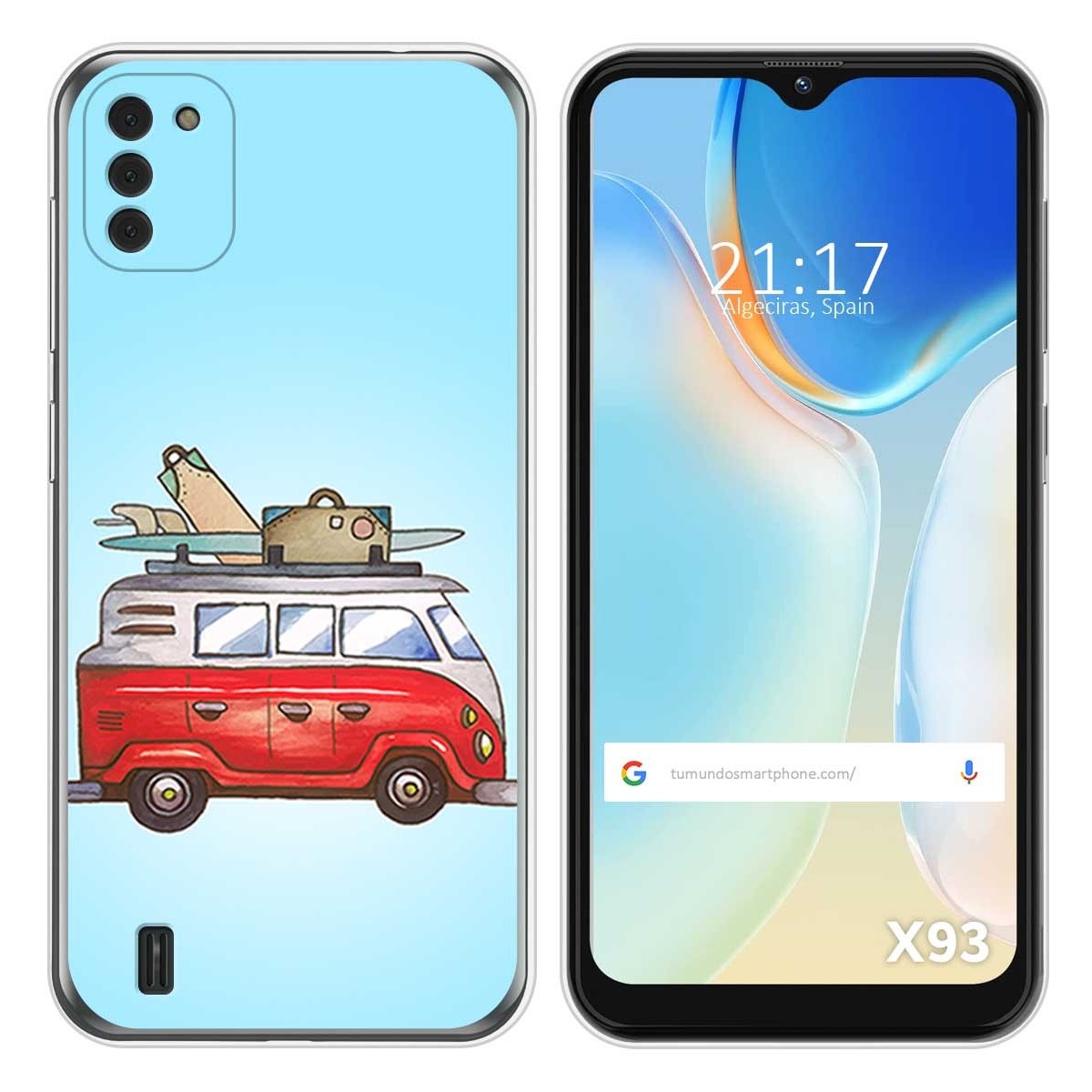 Funda Silicona para Doogee X93 diseño Furgoneta Dibujos