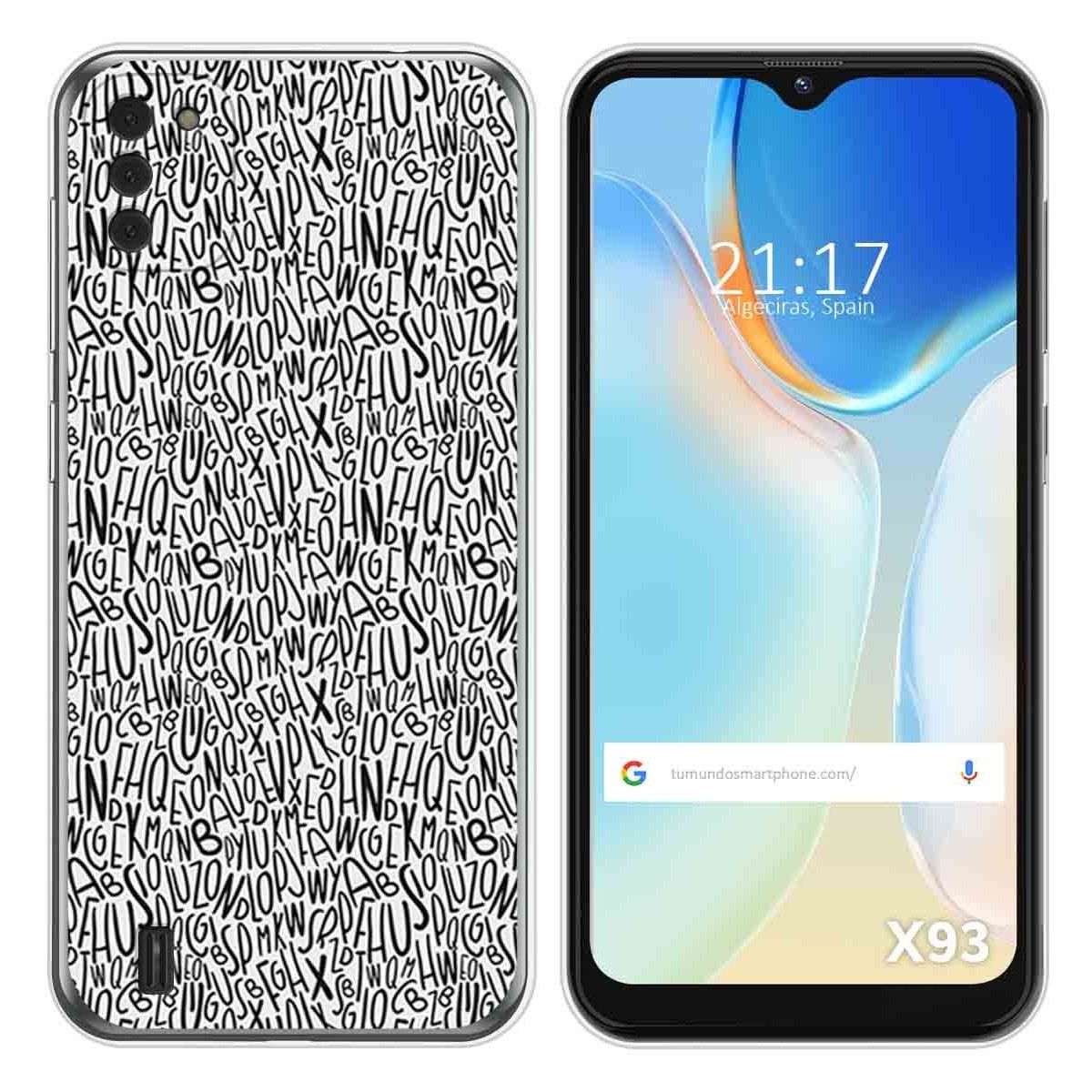 Funda Silicona para Doogee X93 diseño Letras Dibujos