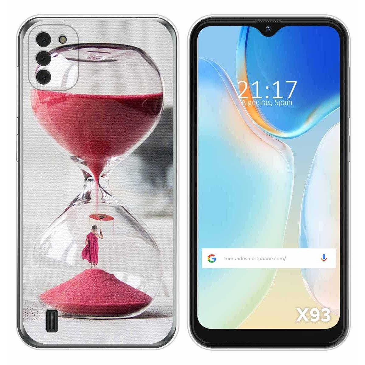 Funda Silicona para Doogee X93 diseño Reloj Dibujos