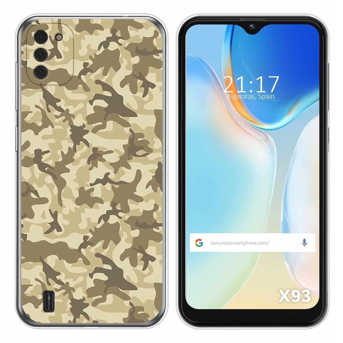 Funda Silicona para Doogee X93 diseño Sand Camuflaje Dibujos