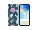 Funda Silicona Transparente para Doogee X93 diseño Flores 10 Dibujos