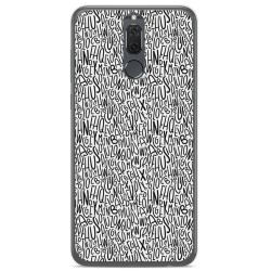Funda Gel Tpu para Huawei Mate 10 Lite Diseño Letras Dibujos