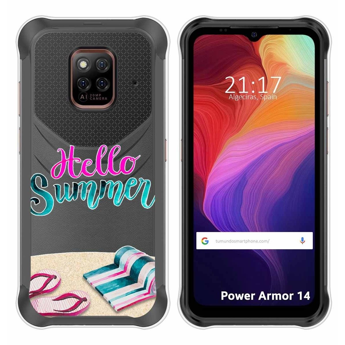 Funda Silicona Transparente para Ulefone Power Armor 14 / 14 Pro diseño Summer Dibujos