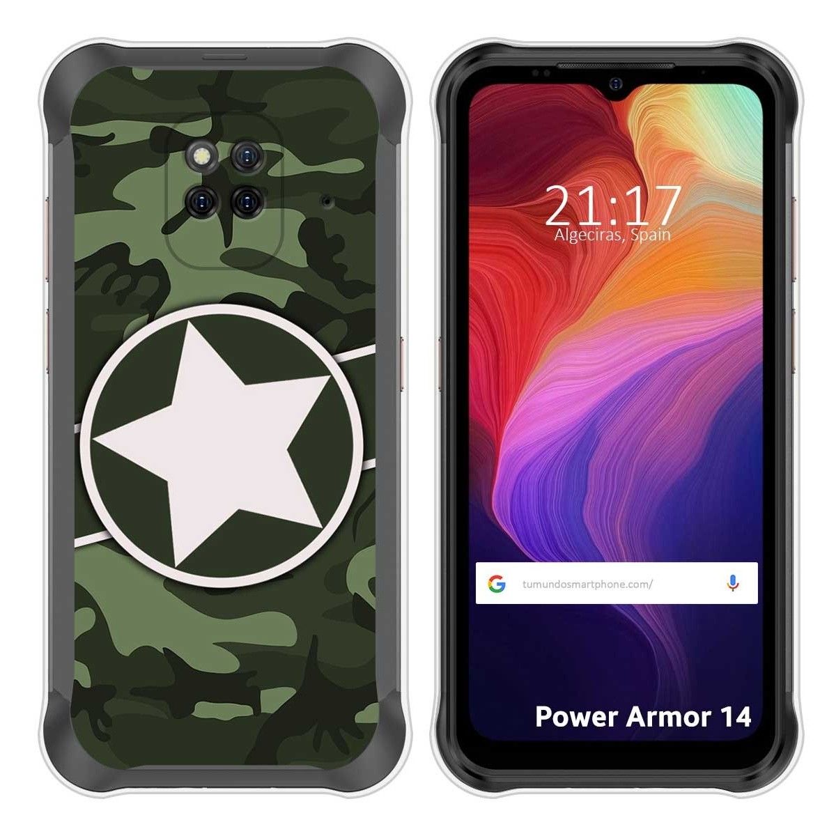Funda Silicona para Ulefone Power Armor 14 / 14 Pro diseño Camuflaje 01 Dibujos