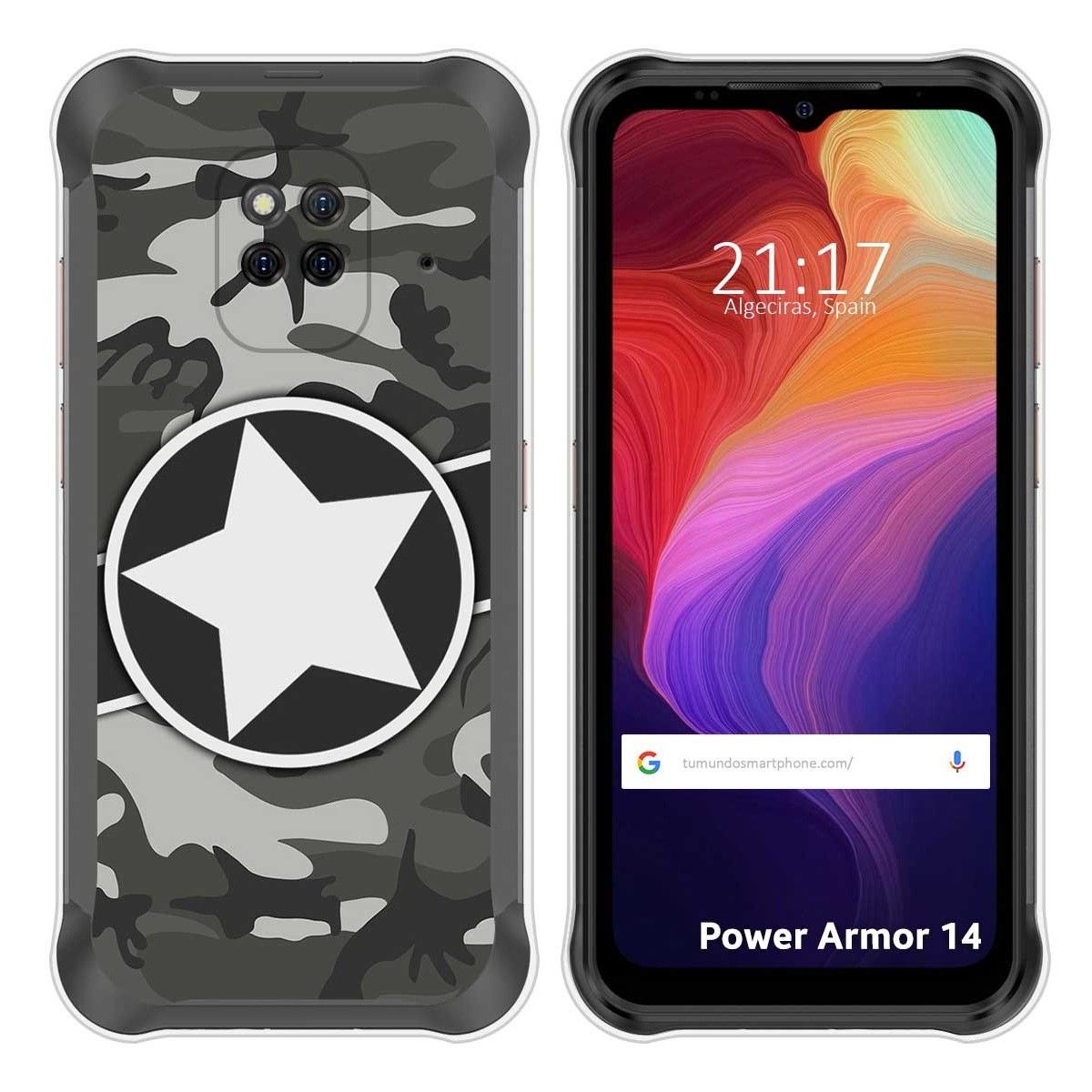 Funda Silicona para Ulefone Power Armor 14 / 14 Pro diseño Camuflaje 02 Dibujos