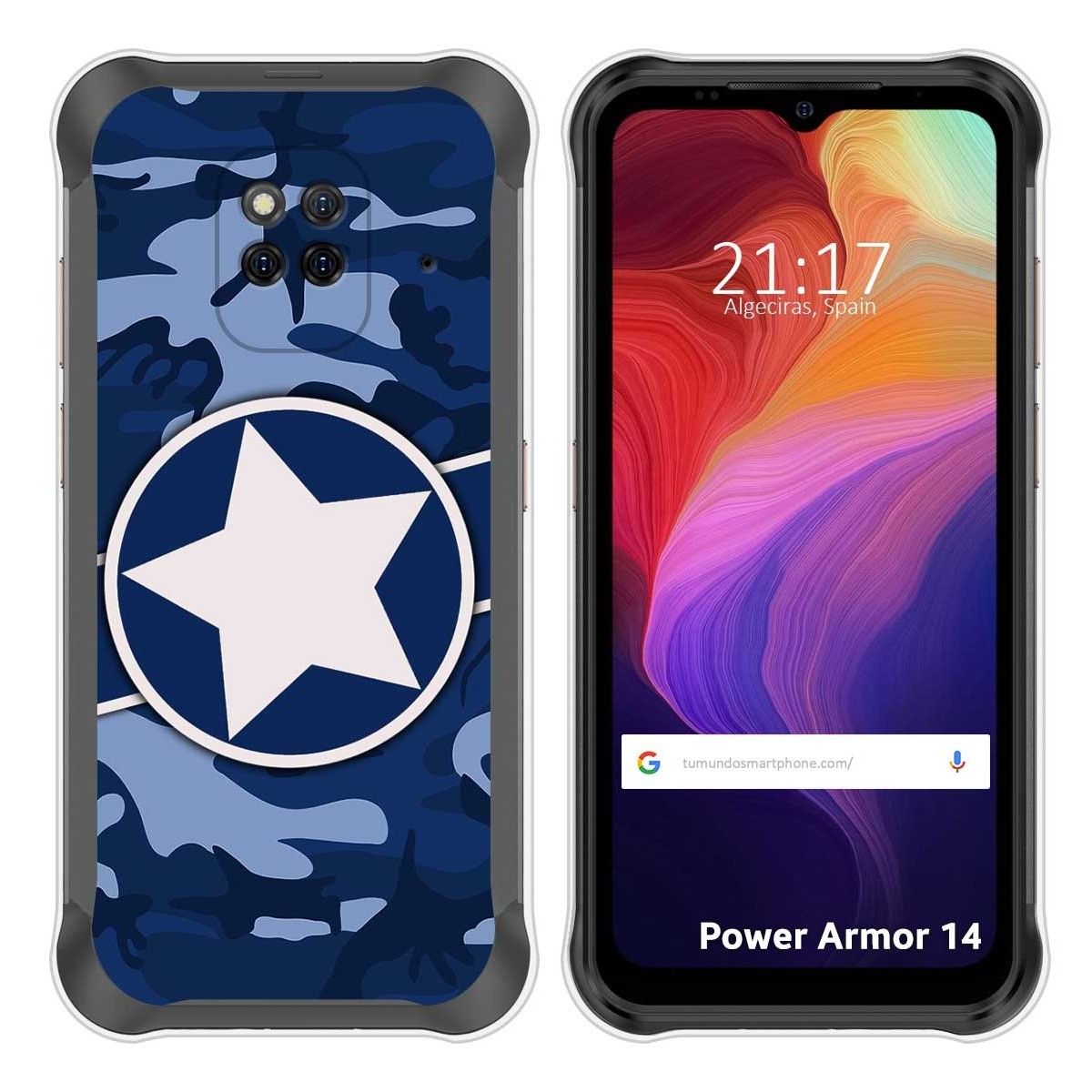 Funda Silicona para Ulefone Power Armor 14 / 14 Pro diseño Camuflaje 03 Dibujos