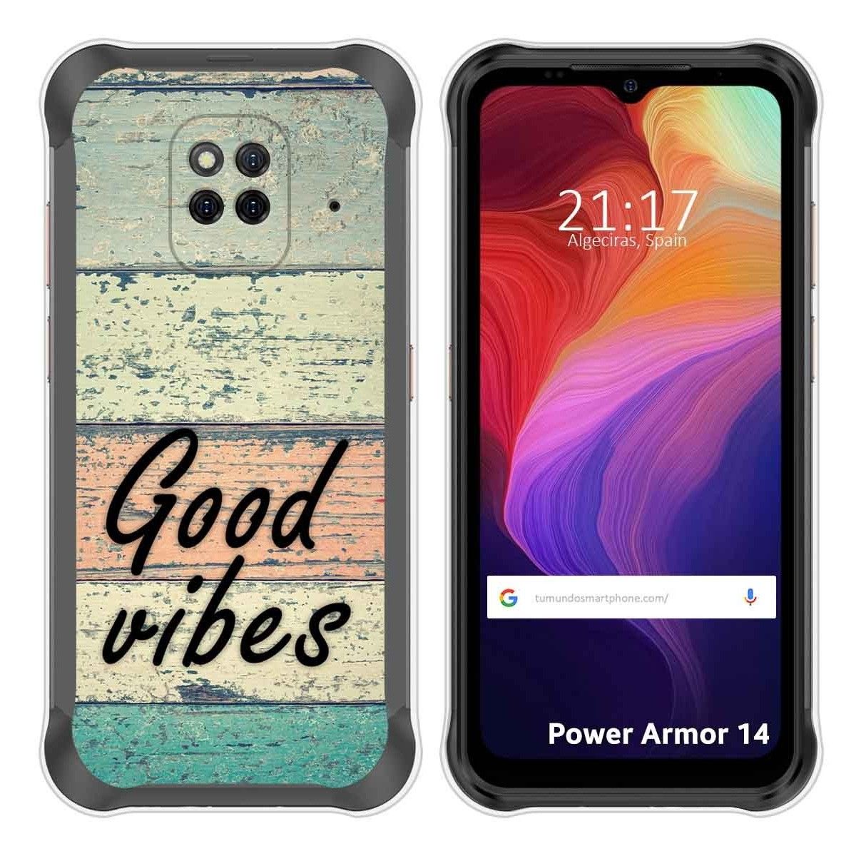 Funda Silicona para Ulefone Power Armor 14 / 14 Pro diseño Madera 01 Dibujos