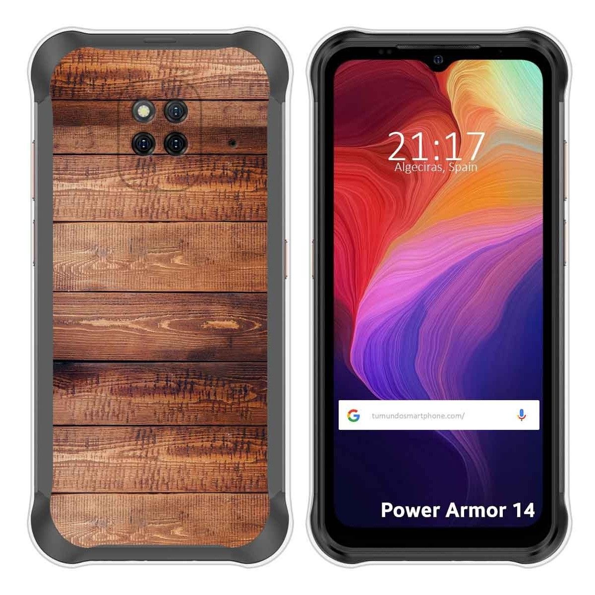 Funda Silicona para Ulefone Power Armor 14 / 14 Pro diseño Madera 02 Dibujos