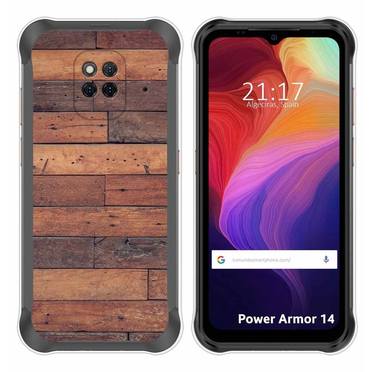 Funda Silicona para Ulefone Power Armor 14 / 14 Pro diseño Madera 03 Dibujos