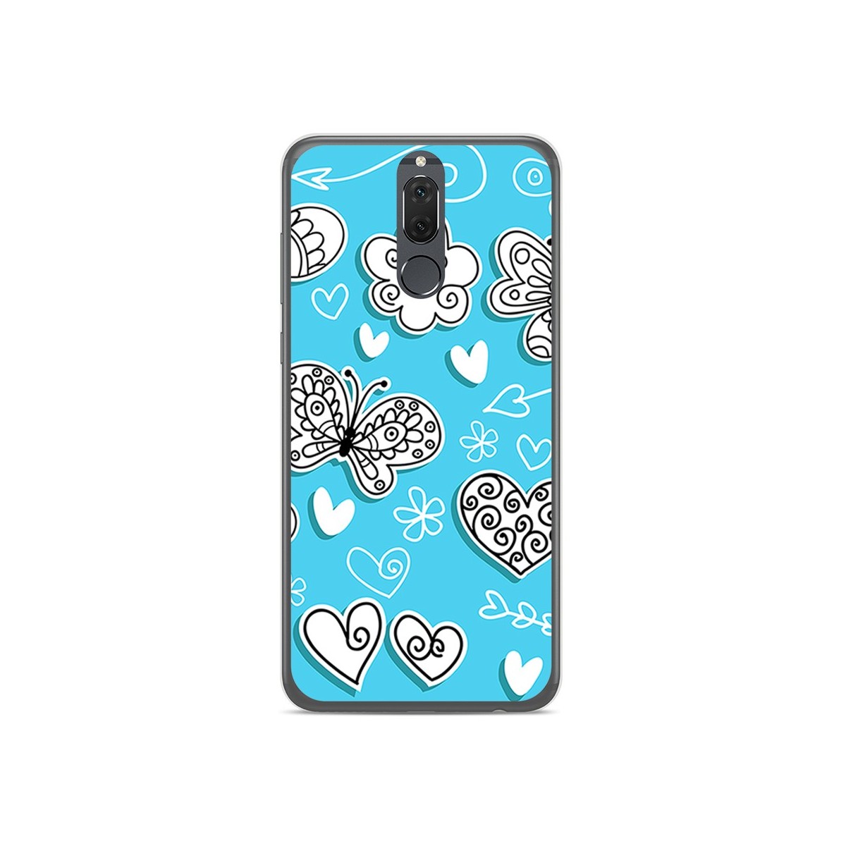 Funda Gel Tpu para Huawei Mate 10 Lite Diseño Mariposas Dibujos