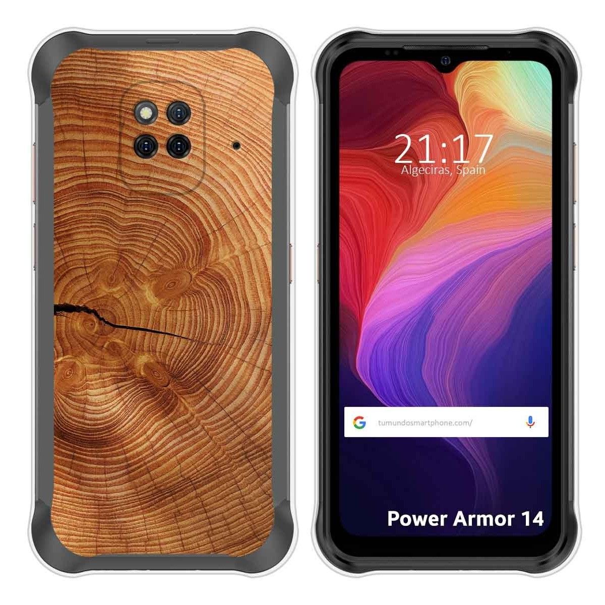Funda Silicona para Ulefone Power Armor 14 / 14 Pro diseño Madera 04 Dibujos