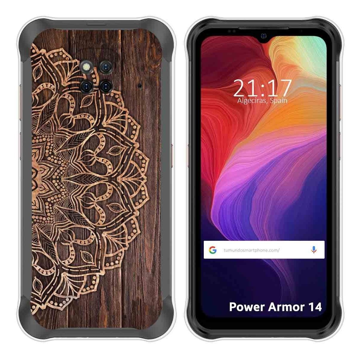 Funda Silicona para Ulefone Power Armor 14 / 14 Pro diseño Madera 06 Dibujos