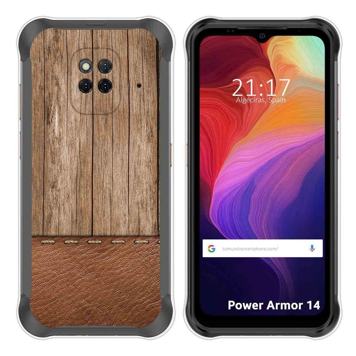 Funda Silicona para Ulefone Power Armor 14 / 14 Pro diseño Madera 09 Dibujos
