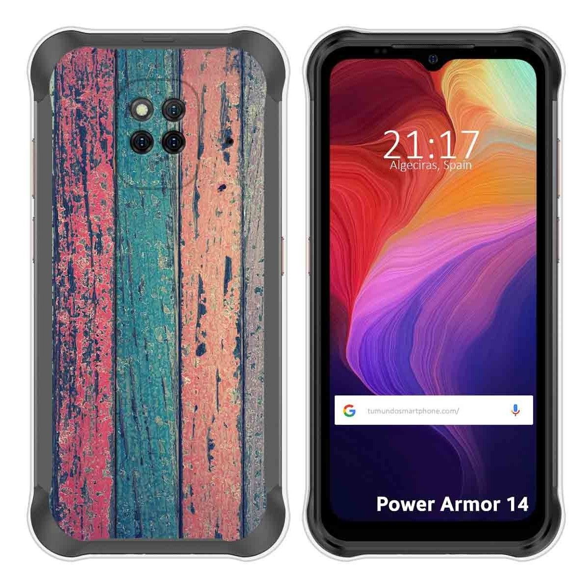 Funda Silicona para Ulefone Power Armor 14 / 14 Pro diseño Madera 10 Dibujos