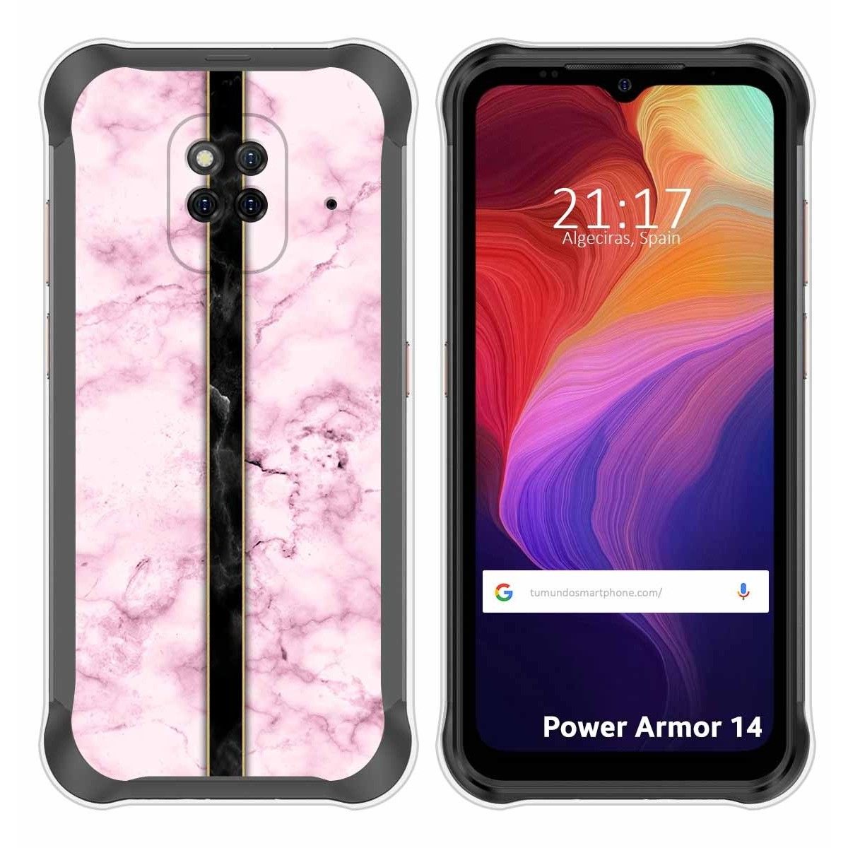 Funda Silicona para Ulefone Power Armor 14 / 14 Pro diseño Mármol 04 Dibujos