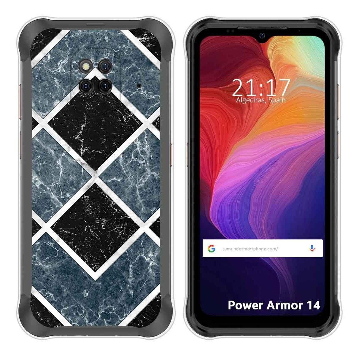 Funda Silicona para Ulefone Power Armor 14 / 14 Pro diseño Mármol 06 Dibujos
