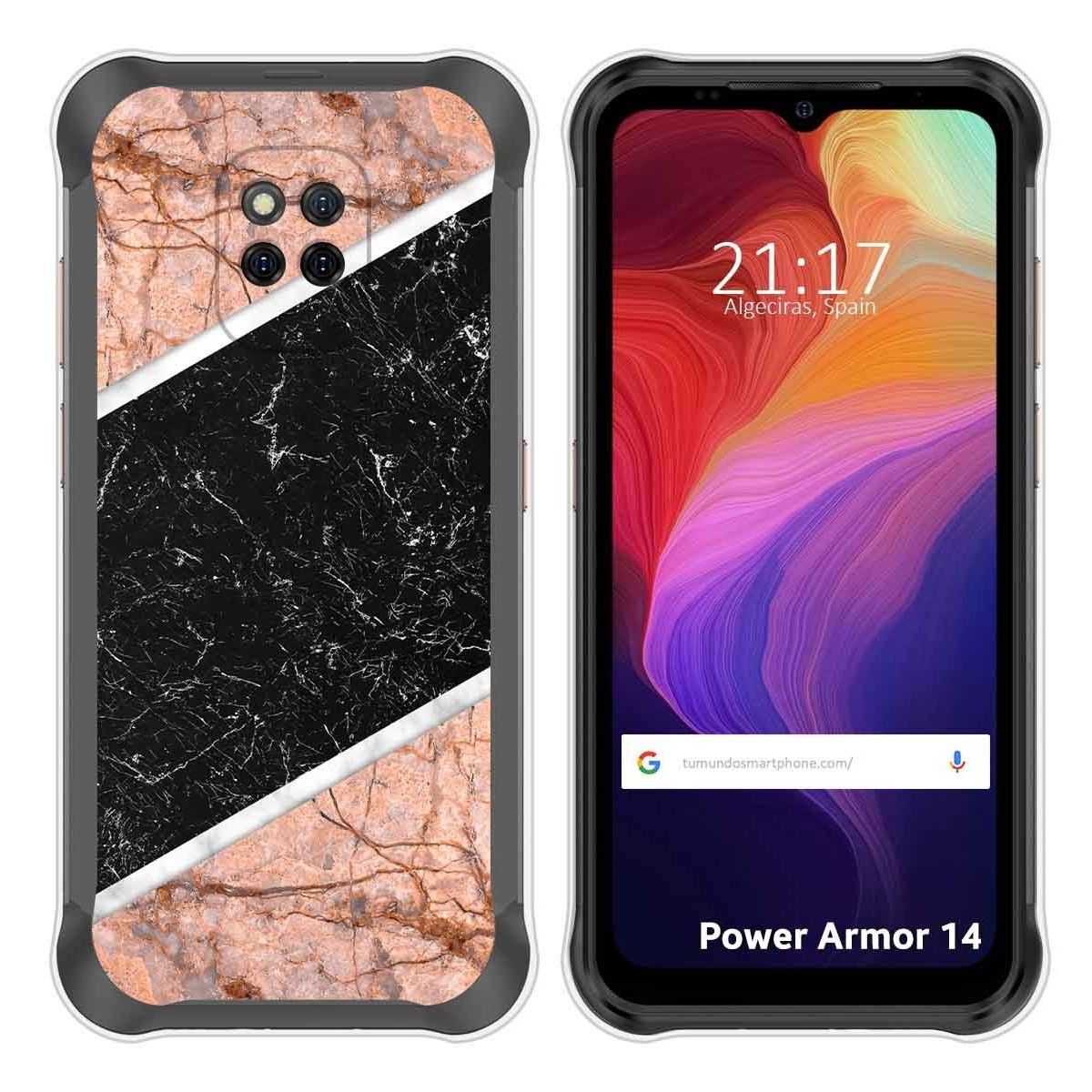 Funda Silicona para Ulefone Power Armor 14 / 14 Pro diseño Mármol 07 Dibujos
