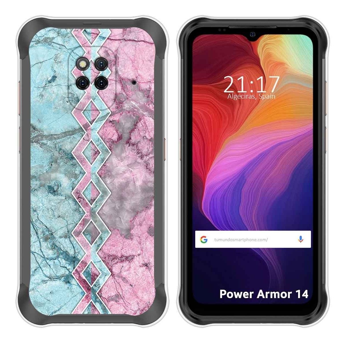 Funda Silicona para Ulefone Power Armor 14 / 14 Pro diseño Mármol 08 Dibujos