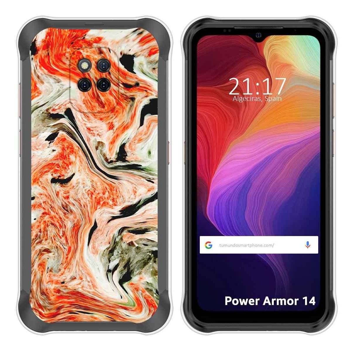 Funda Silicona para Ulefone Power Armor 14 / 14 Pro diseño Mármol 12 Dibujos