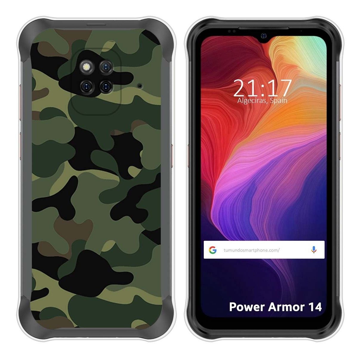 Funda Silicona para Ulefone Power Armor 14 / 14 Pro diseño Camuflaje Dibujos
