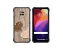 Funda Silicona para Ulefone Power Armor 14 / 14 Pro diseño Corazones Madera Dibujos
