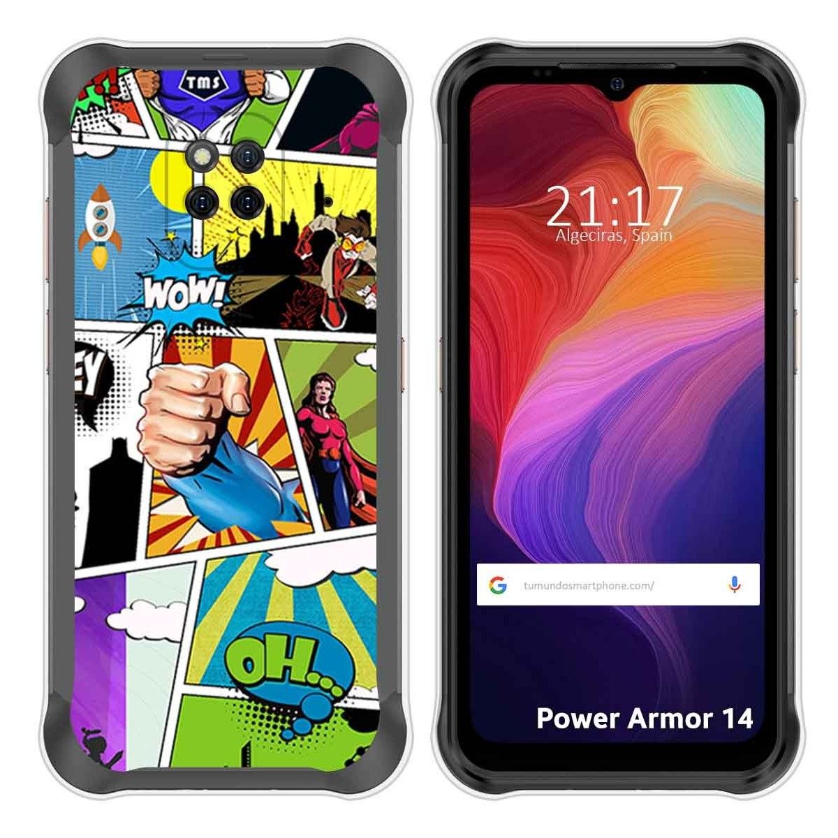 Funda Silicona para Ulefone Power Armor 14 / 14 Pro diseño Comic Dibujos