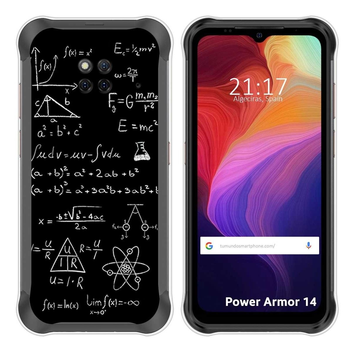 Funda Silicona para Ulefone Power Armor 14 / 14 Pro diseño Formulas Dibujos