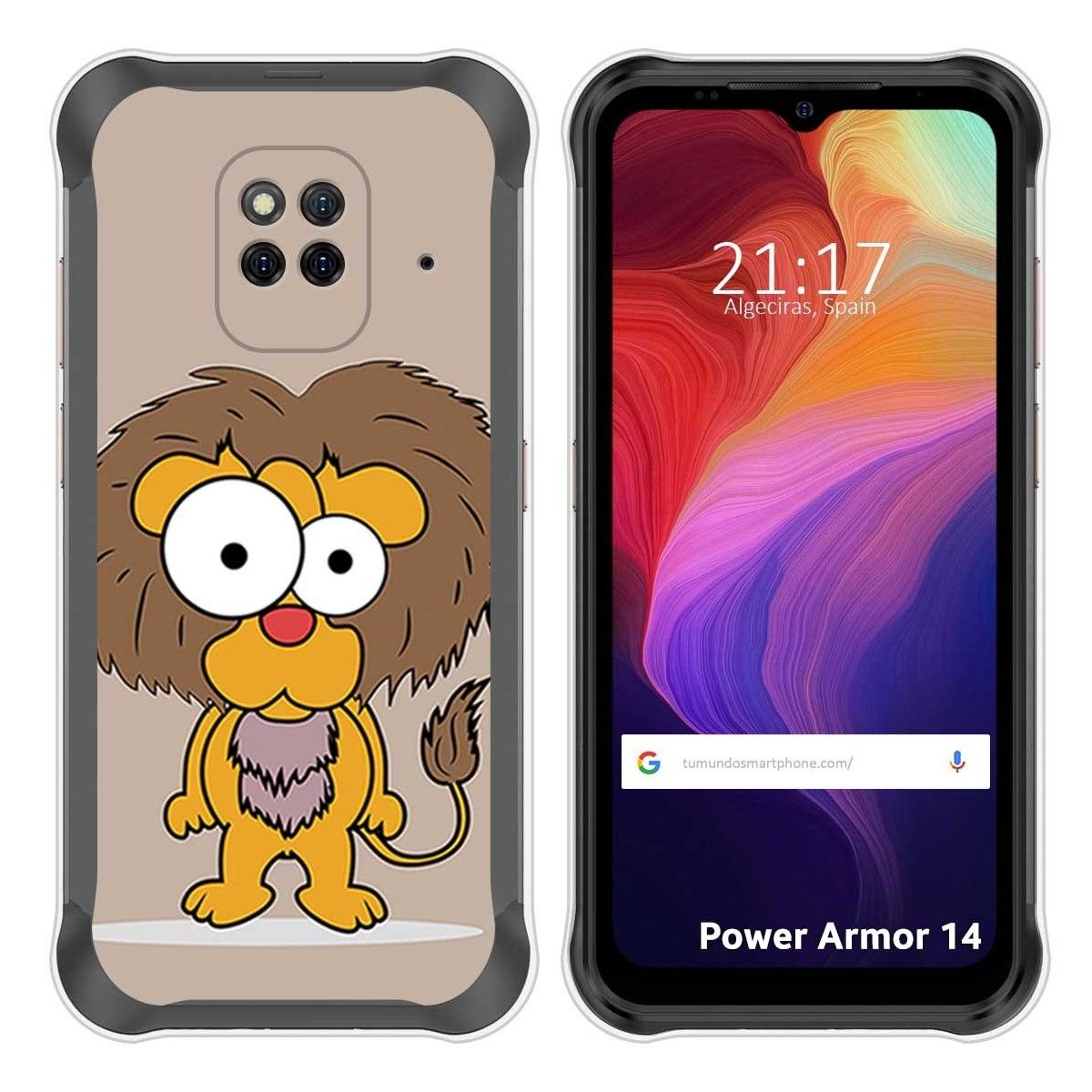 Funda Silicona para Ulefone Power Armor 14 / 14 Pro diseño Leon Dibujos