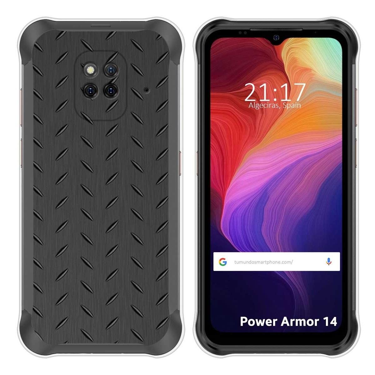 Funda Silicona para Ulefone Power Armor 14 / 14 Pro diseño Metal Dibujos