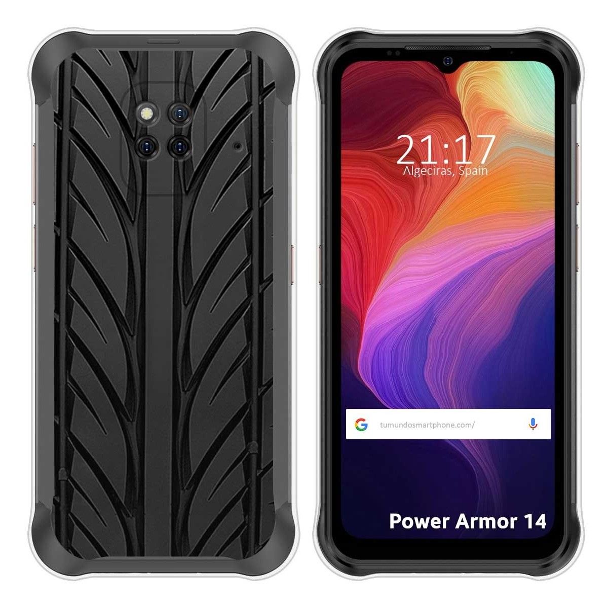 Funda Silicona para Ulefone Power Armor 14 / 14 Pro diseño Neumatico Dibujos