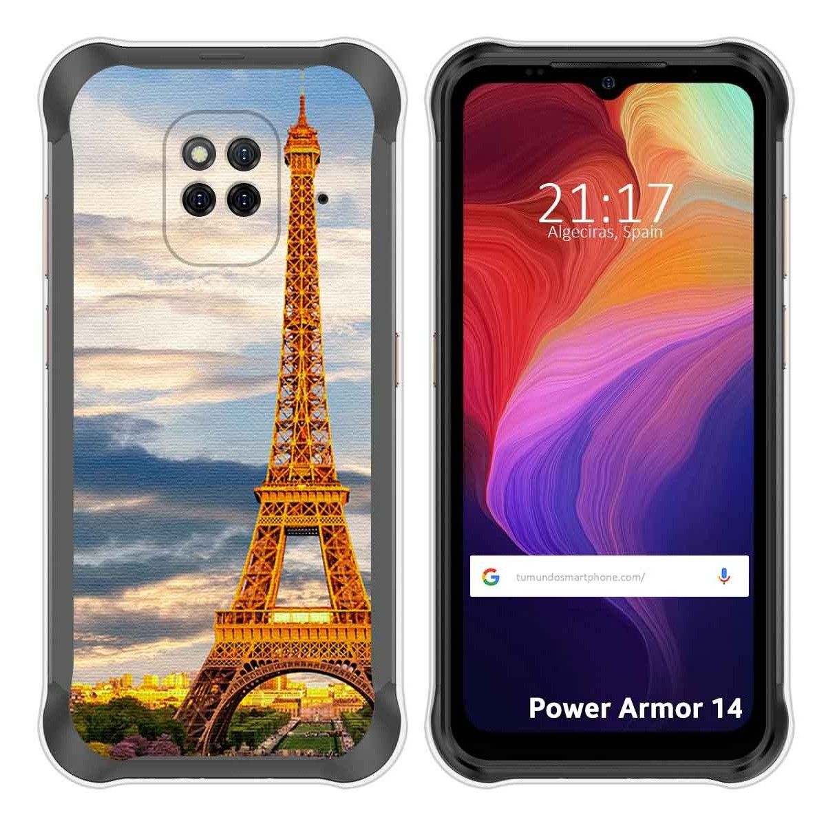 Funda Silicona para Ulefone Power Armor 14 / 14 Pro diseño Paris Dibujos