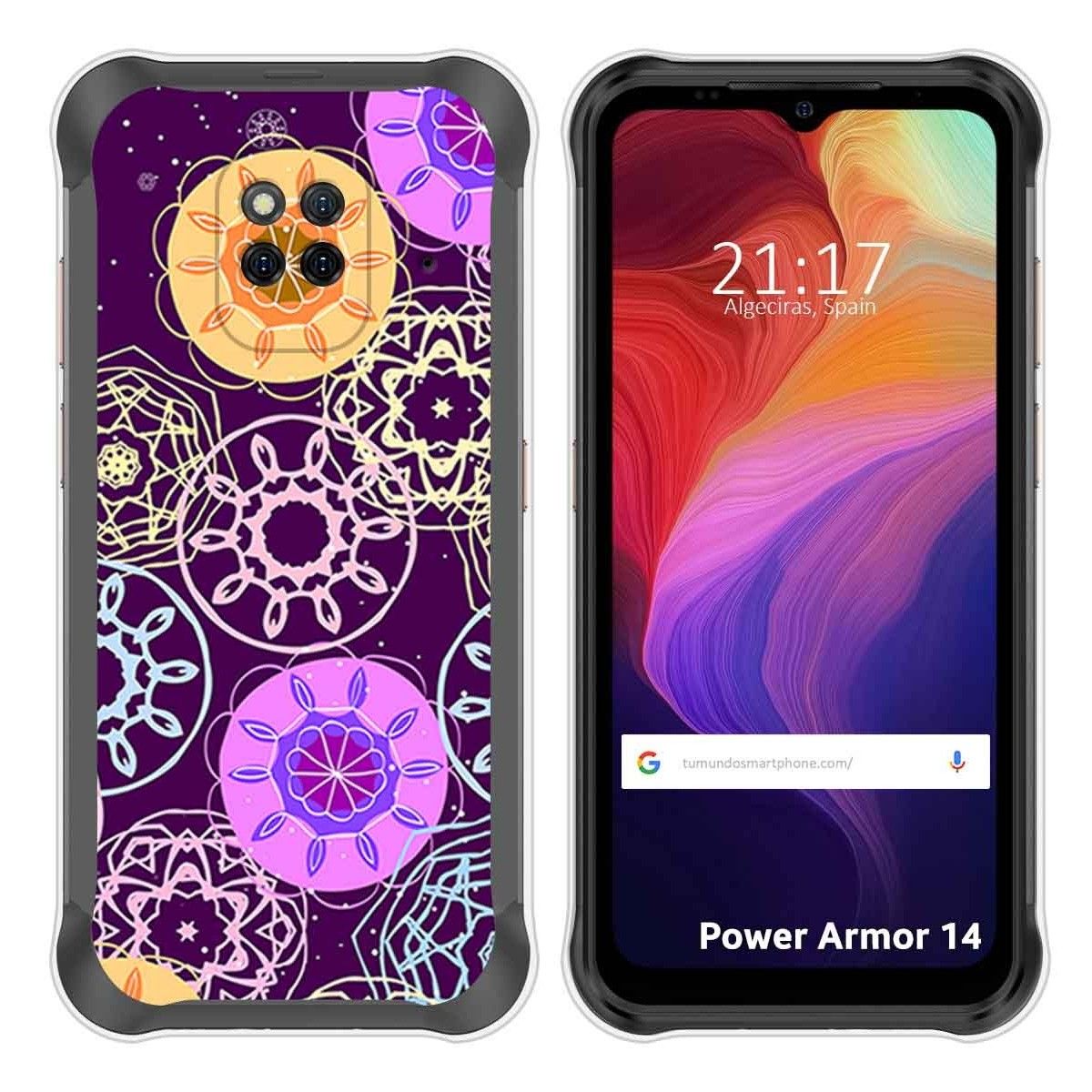 Funda Silicona para Ulefone Power Armor 14 / 14 Pro diseño Radial Dibujos