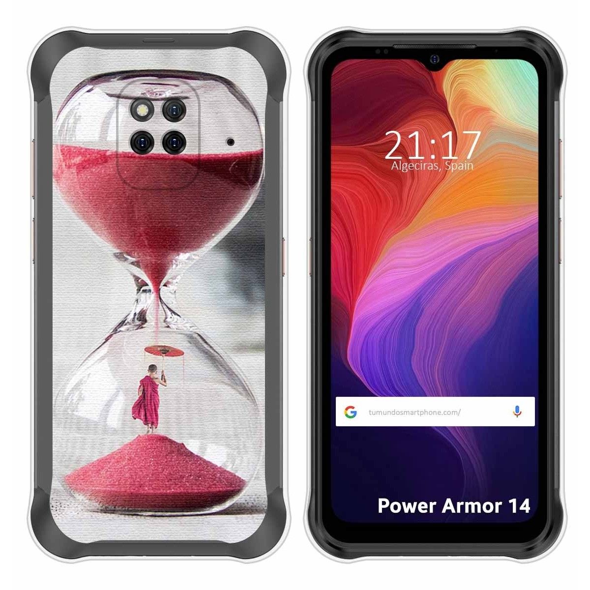 Funda Silicona para Ulefone Power Armor 14 / 14 Pro diseño Reloj Dibujos