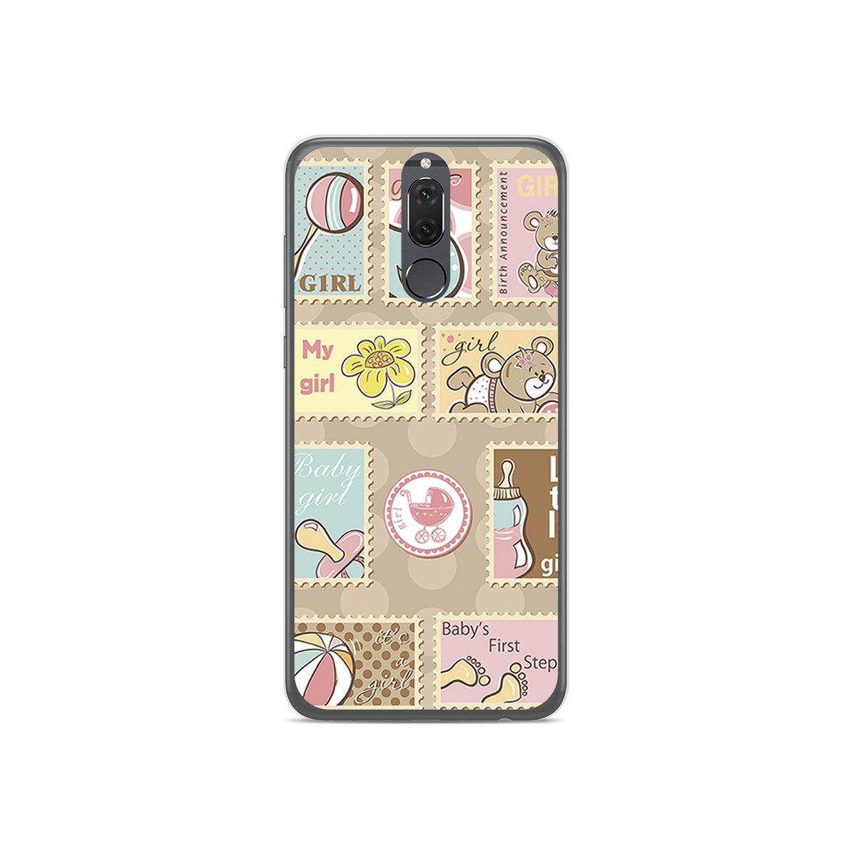 Funda Gel Tpu para Huawei Mate 10 Lite Diseño Sellos Dibujos