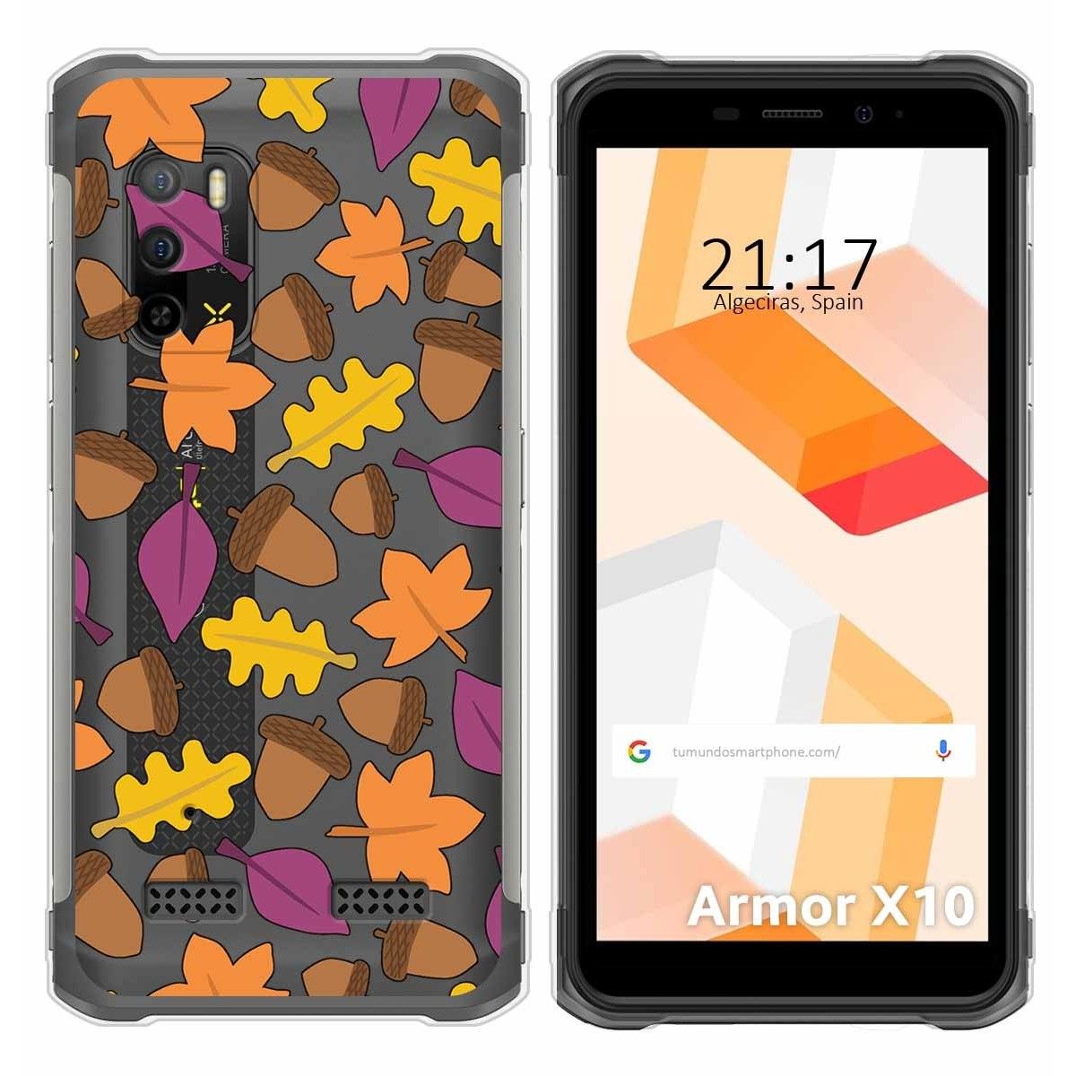 Funda Silicona Transparente para Ulefone Armor X10 / X10 Pro diseño Otoño Dibujos