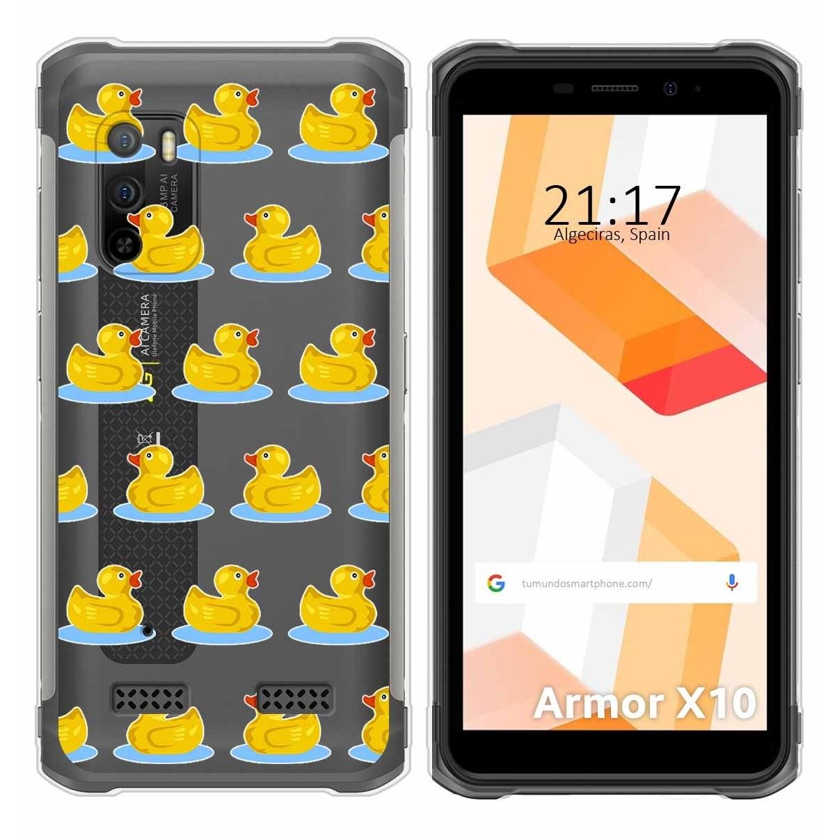 Funda Silicona Transparente para Ulefone Armor X10 / X10 Pro diseño Pato Dibujos