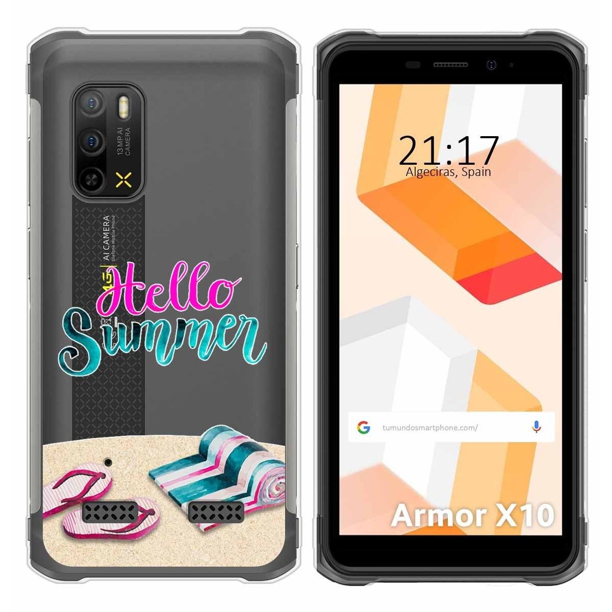 Funda Silicona Transparente para Ulefone Armor X10 / X10 Pro diseño Summer Dibujos
