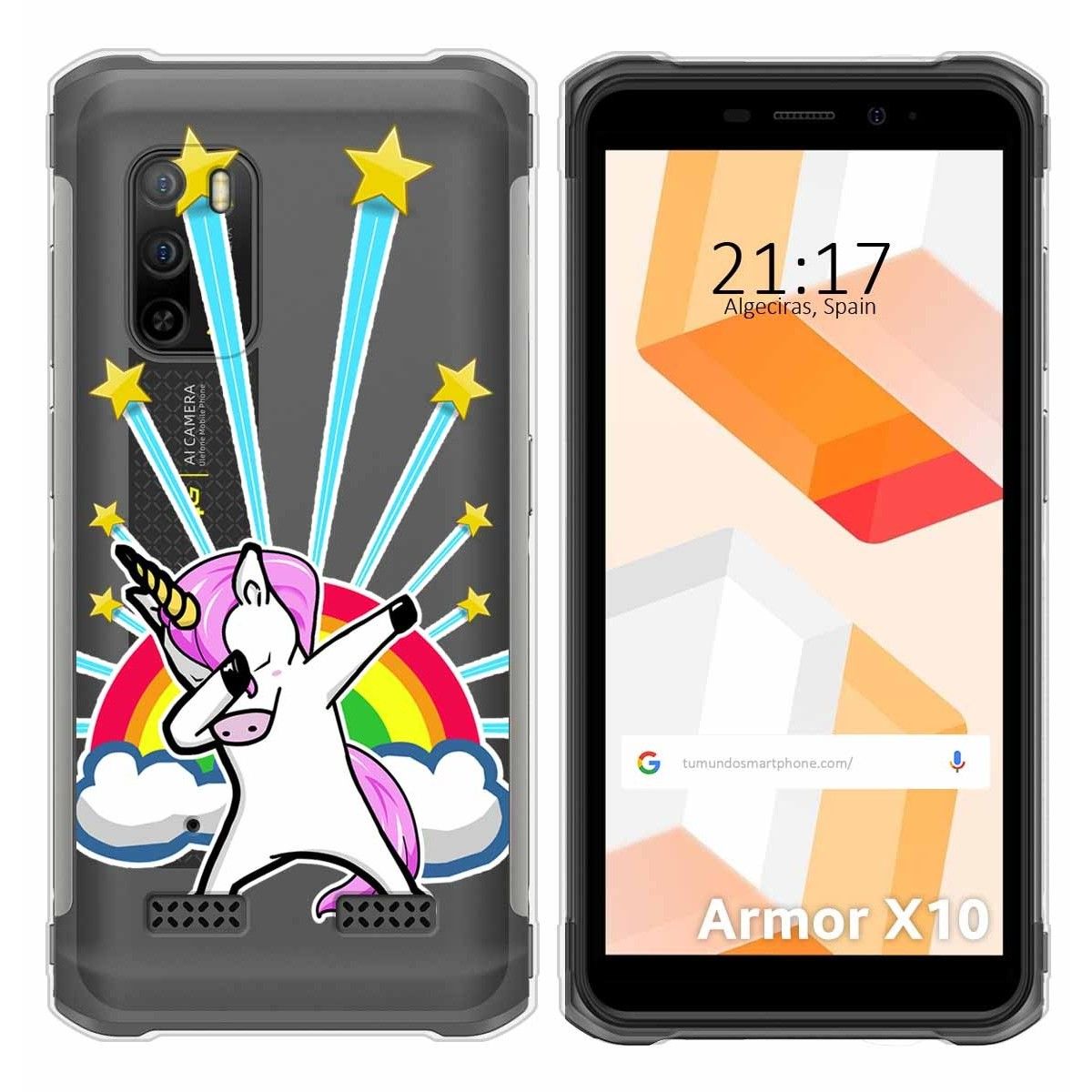 Funda Silicona Transparente para Ulefone Armor X10 / X10 Pro diseño Unicornio Dibujos