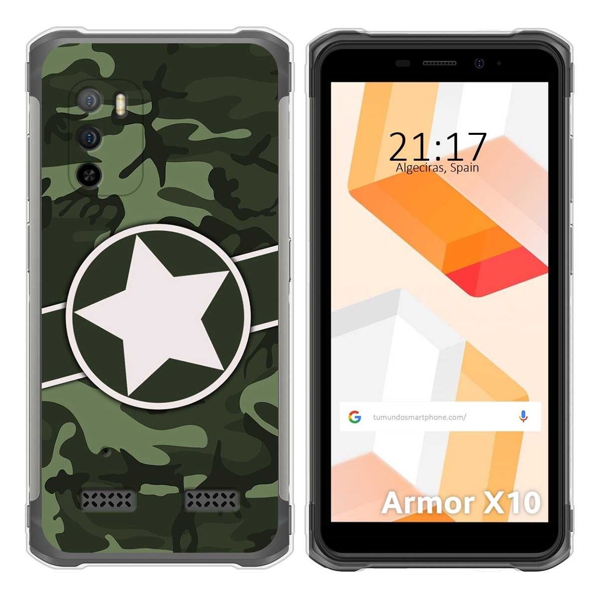 Funda Silicona para Ulefone Armor X10 / X10 Pro diseño Camuflaje 01 Dibujos