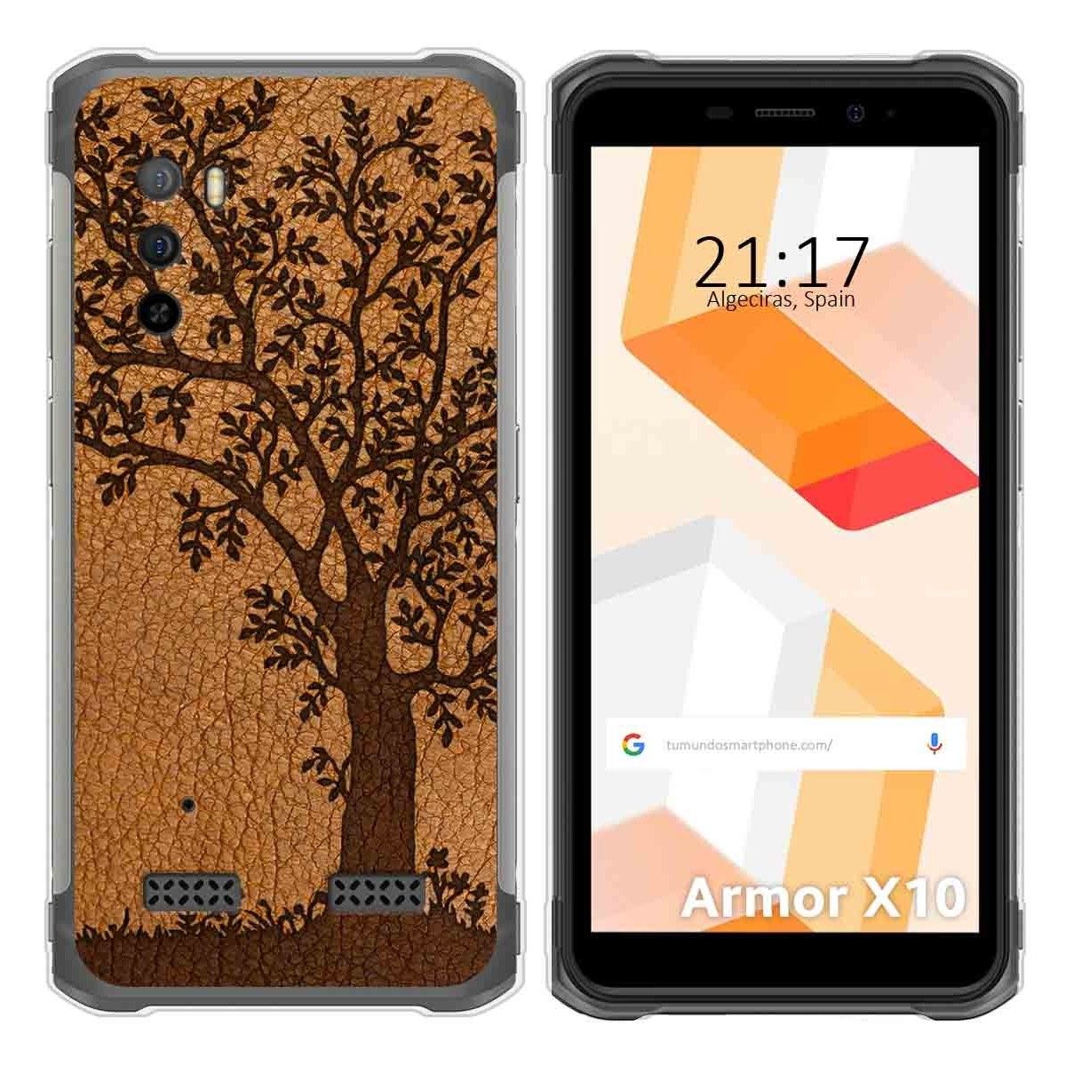 Funda Silicona para Ulefone Armor X10 / X10 Pro diseño Cuero 03 Dibujos
