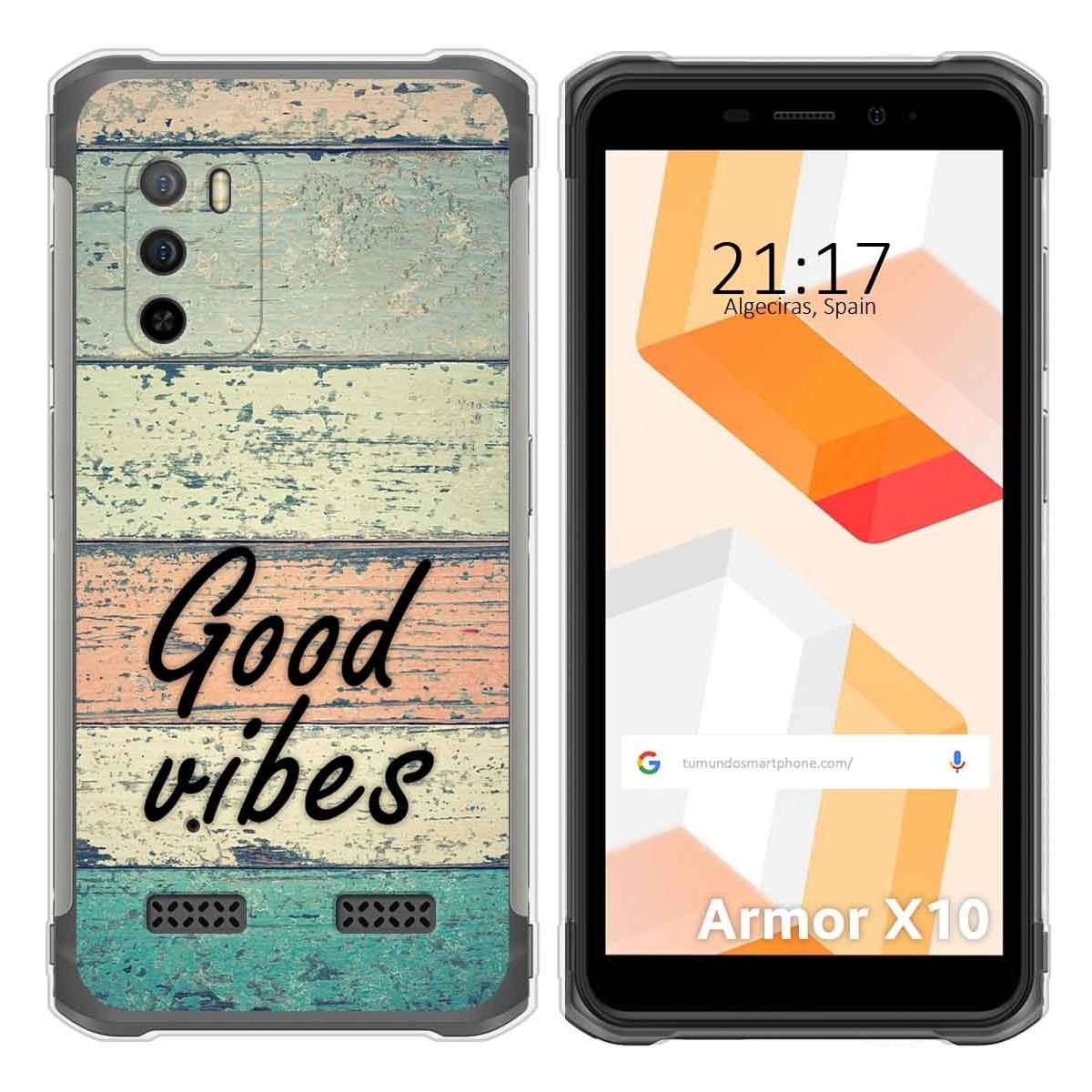 Funda Silicona para Ulefone Armor X10 / X10 Pro diseño Madera 01 Dibujos