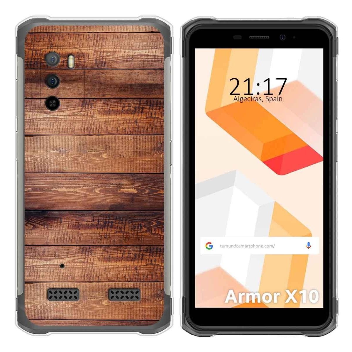 Funda Silicona para Ulefone Armor X10 / X10 Pro diseño Madera 02 Dibujos