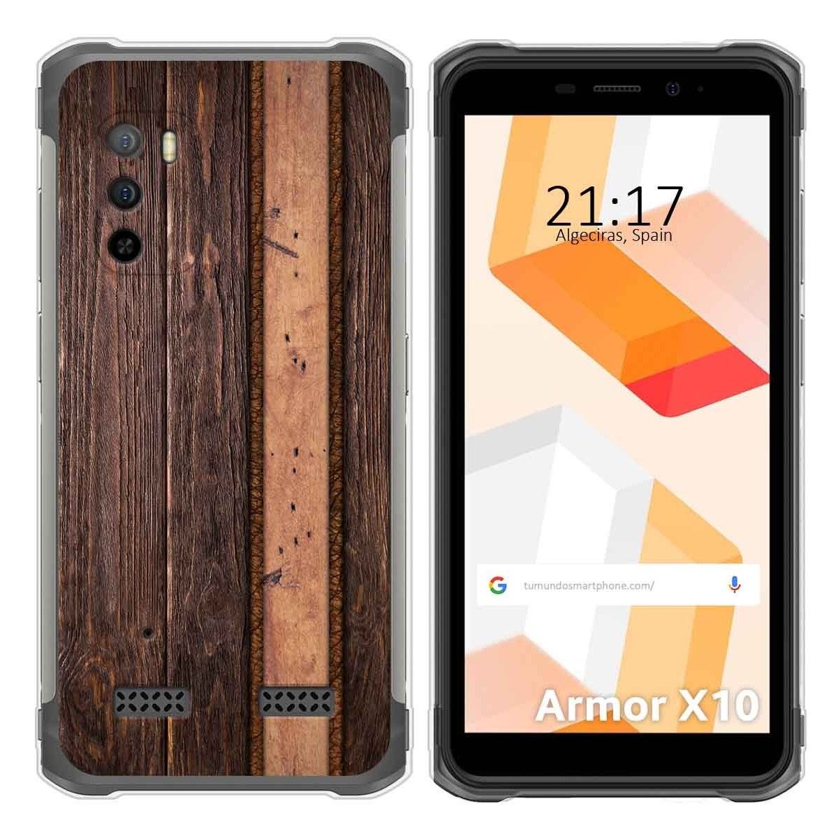 Funda Silicona para Ulefone Armor X10 / X10 Pro diseño Madera 05 Dibujos