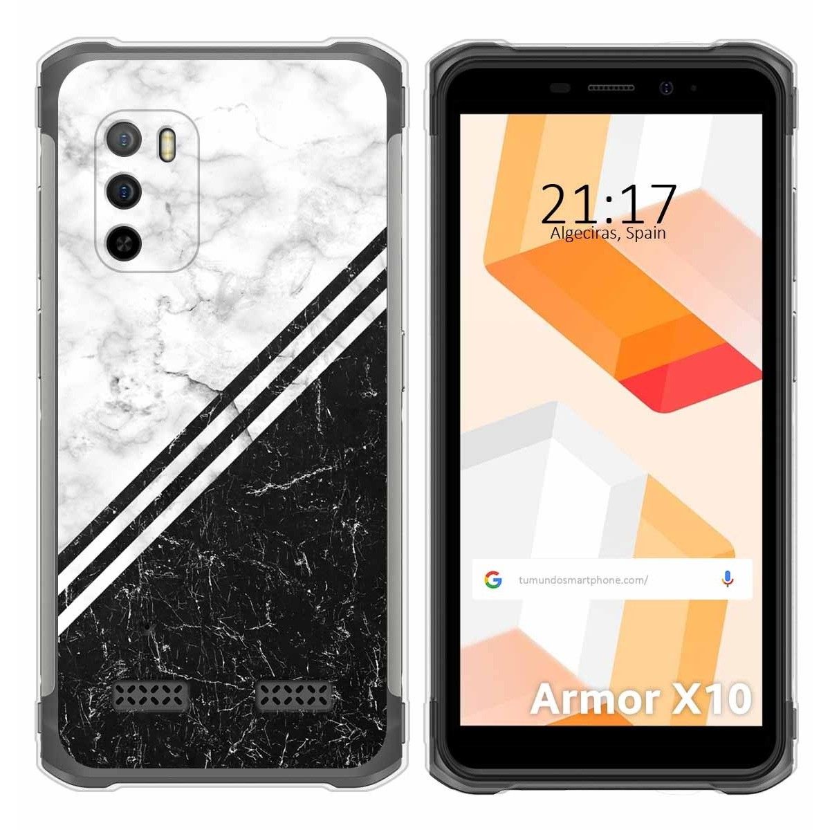 Funda Silicona para Ulefone Armor X10 / X10 Pro diseño Mármol 01 Dibujos